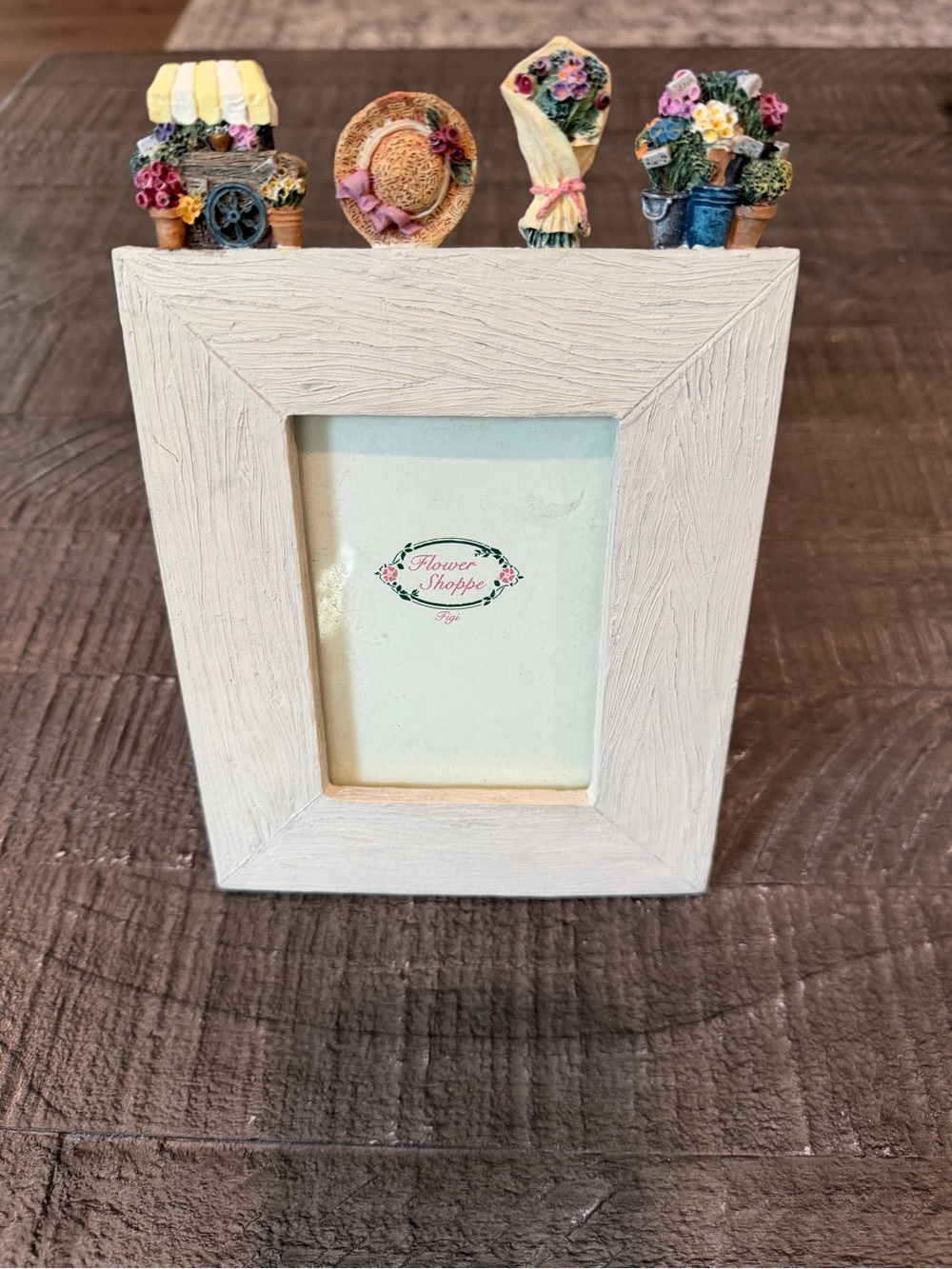 Vintage 1996 Figi Graphics Flower Shoppe Picture Frame 3.5x5 Floral Garden